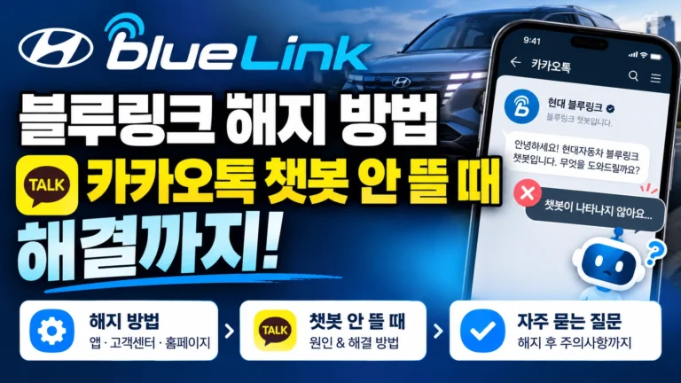 블루링크 해지 전에 확인할 것, 반환금부터 해지 후 사라지는 기능까지 2026